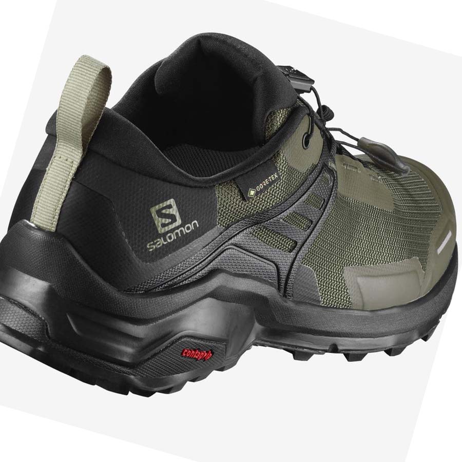 Salomon X RAISE GORE-TEX Erkek Yürüyüş Ayakkabısı Siyah Zeytin Yeşili | TR 3602SGL